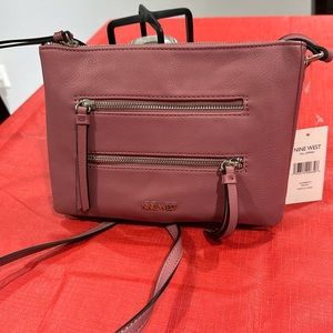 New Nine West mauve color crossbody bag